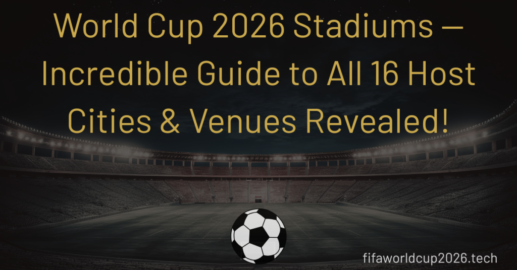 World Cup 2026 Stadiums