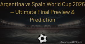 Argentina vs Spain World Cup 2026