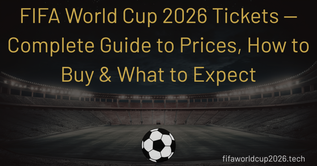 FIFA World Cup 2026 Tickets