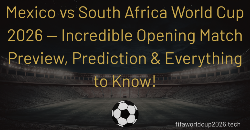 Mexico vs South Africa World Cup 2026