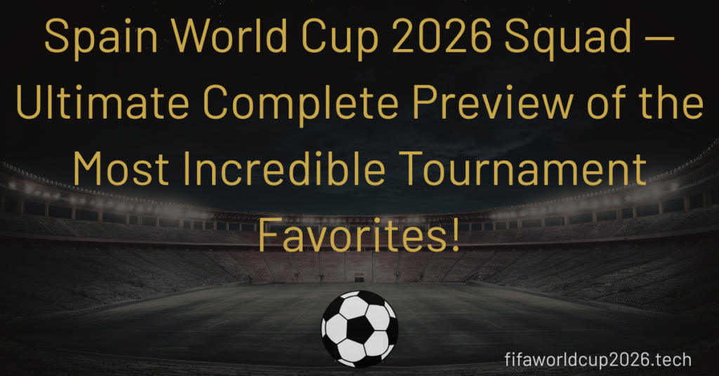 Spain World Cup 2026