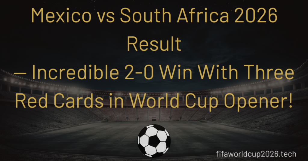 Mexico vs South Africa 2026 result