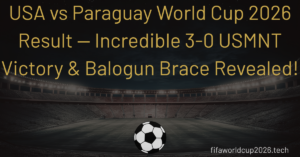 USA vs Paraguay World Cup 2026 result