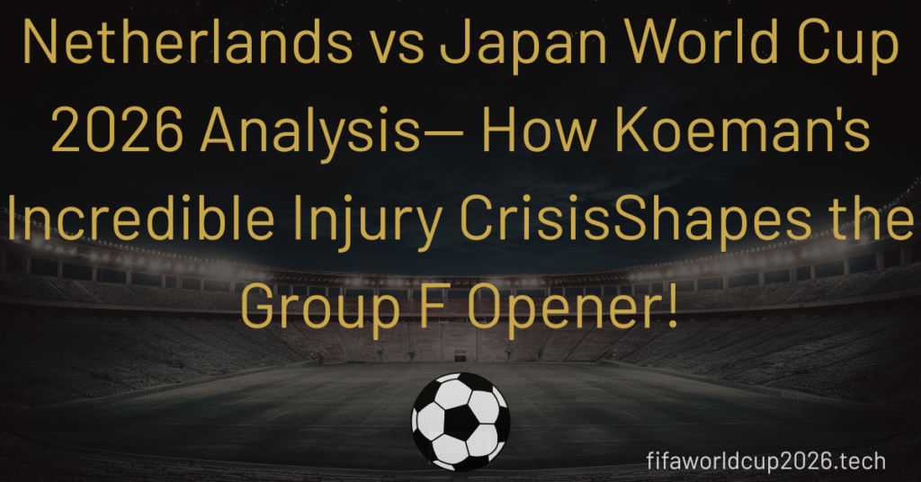Netherlands vs Japan World Cup 2026 Analysis