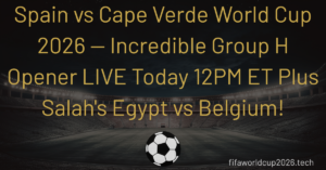 Spain vs Cape Verde World Cup 2026